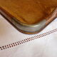 Serving tray in wood and art deco metal