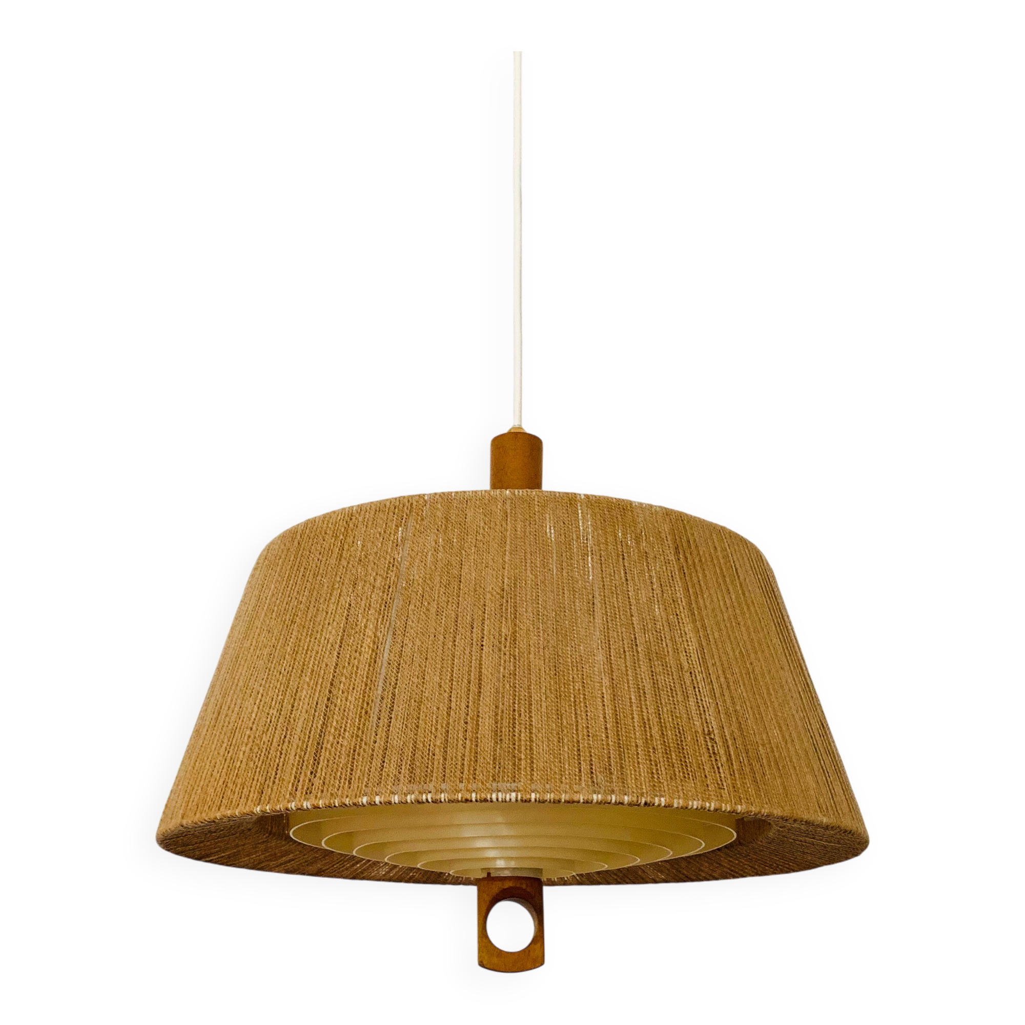 Sisal and Walnut Pendant Lamp by Temde
