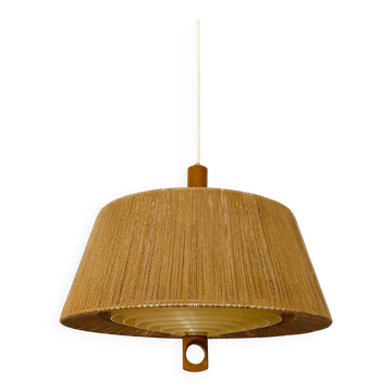 Suspension en sisal et noyer par Temde