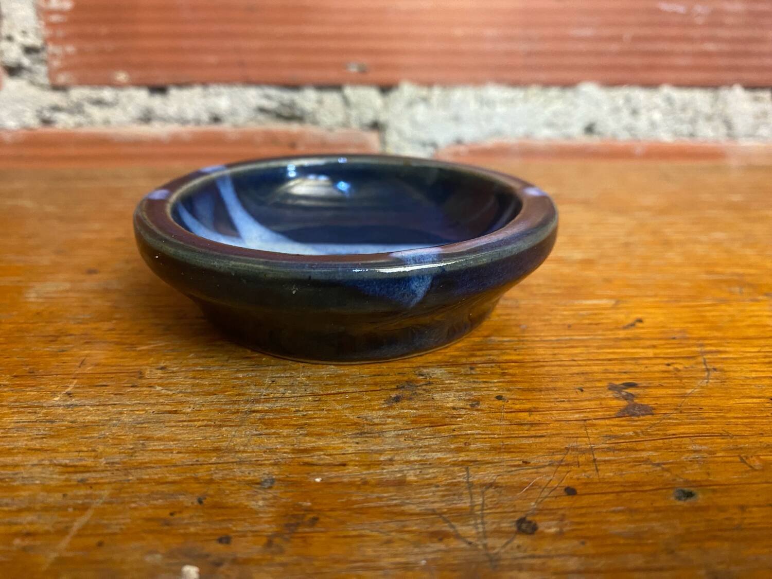 Cendrier Ancien TAIZÉ Daniel De Montmollin Céramique Bleu Décor