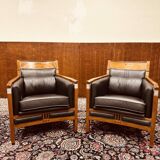 Classic Art Deco Armchair Black Low