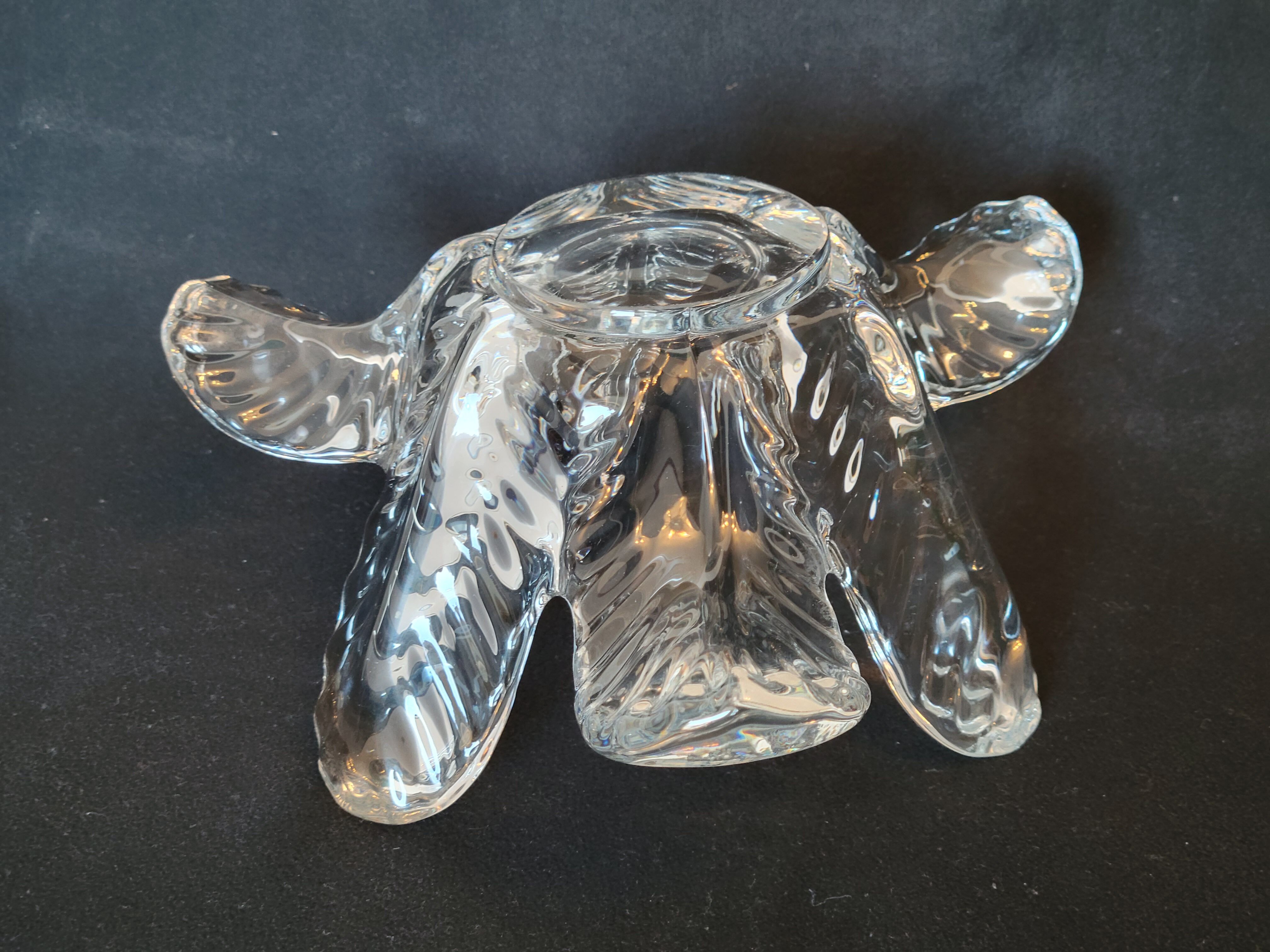 Valves the Chatel empty cut crystal pocket plant shape 50s - 60s