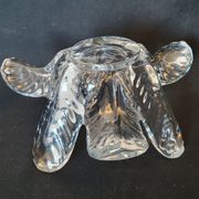 Vannes le Chatel coupe vide poche en cristal forme végétale années 50 - 60