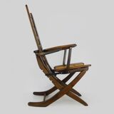 Beech armchair, deckchair by Triconfort, France 1960