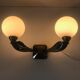 Pair of wall light vintage bronze swallows Annees 50