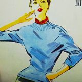Affiche esquisse de mode années 40
