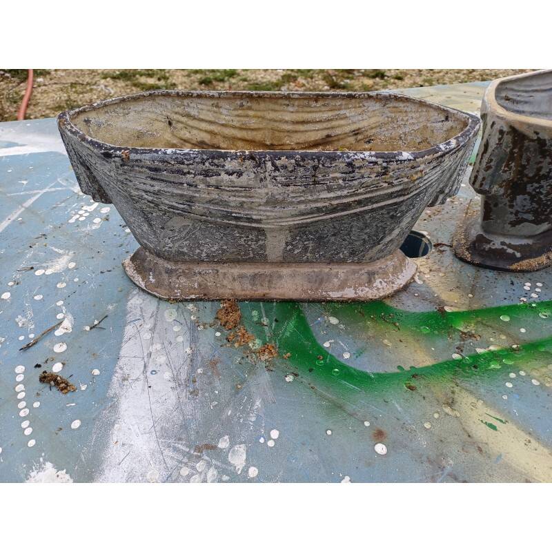 Pair of cast iron planters from 1900 from Charleville-Mézières