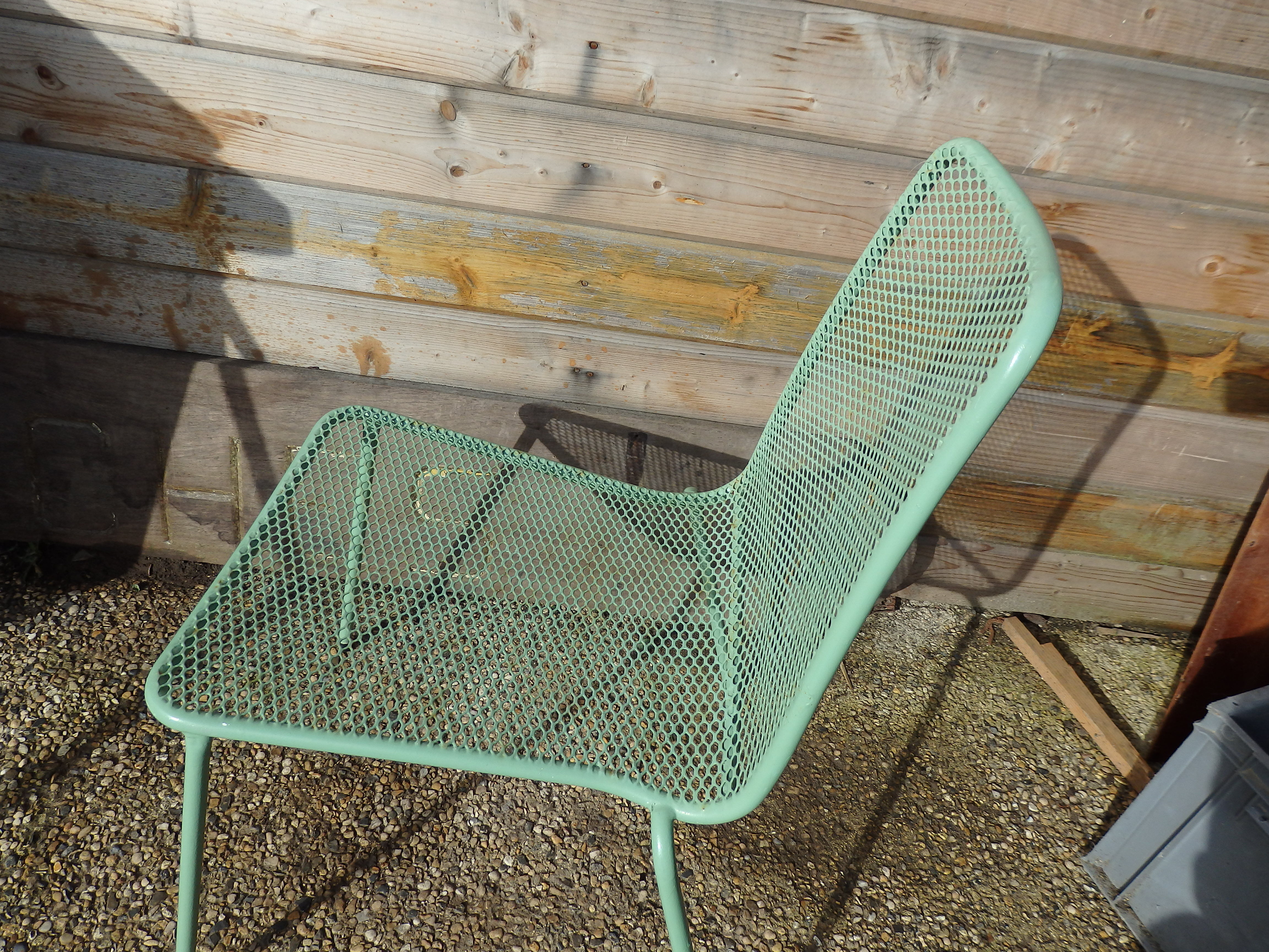 2 vintage metal garden chairs