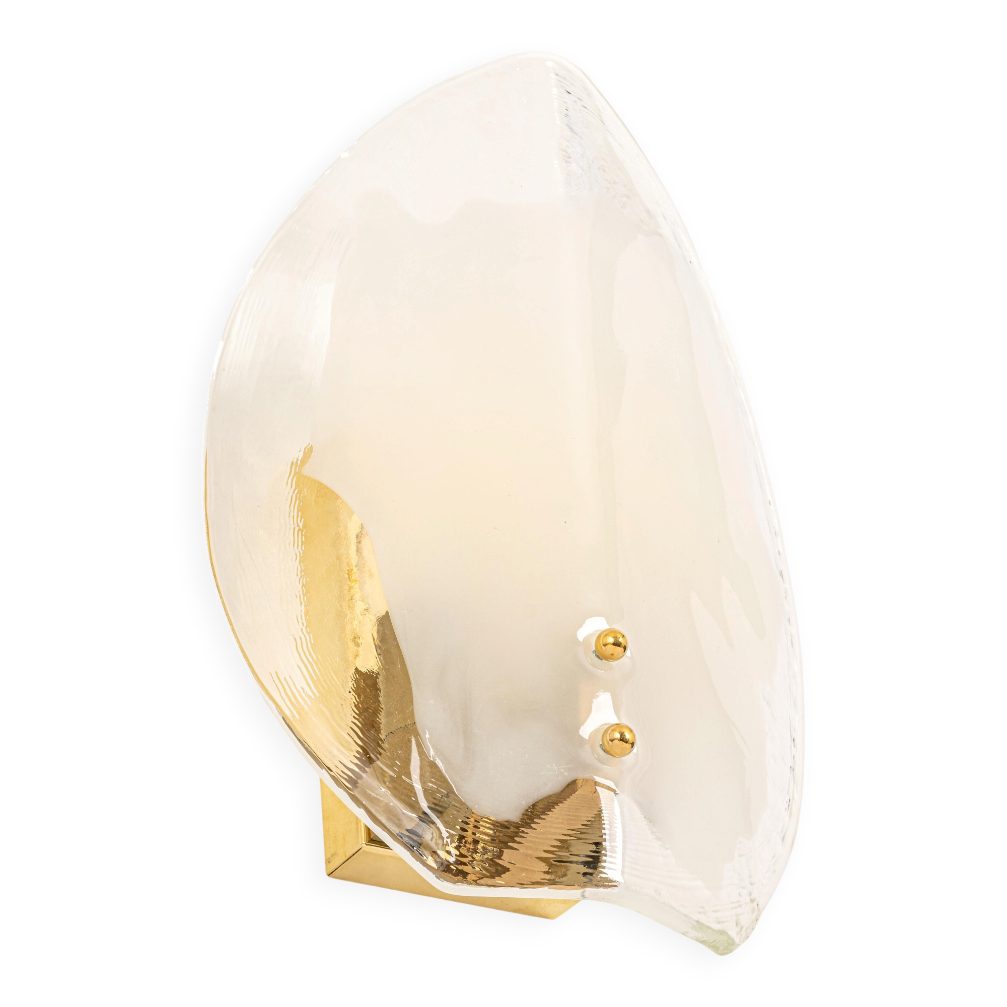 Kalmar wall sconces in brass and Murano glass, Austria, 1970s.