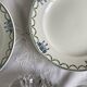 6 antique earthenware dessert plates from Saint Amand.