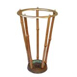 Porte-parapluies Hollywood Regency années 1950, bambou et laiton, style Auböck, Autriche