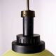 Enamelled aluminium ceiling lamp, brass, Italy, 1960s, Italian production.