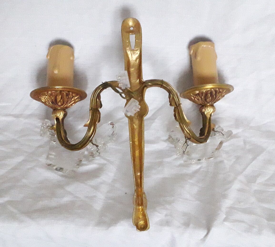 Pair of bronze sconces