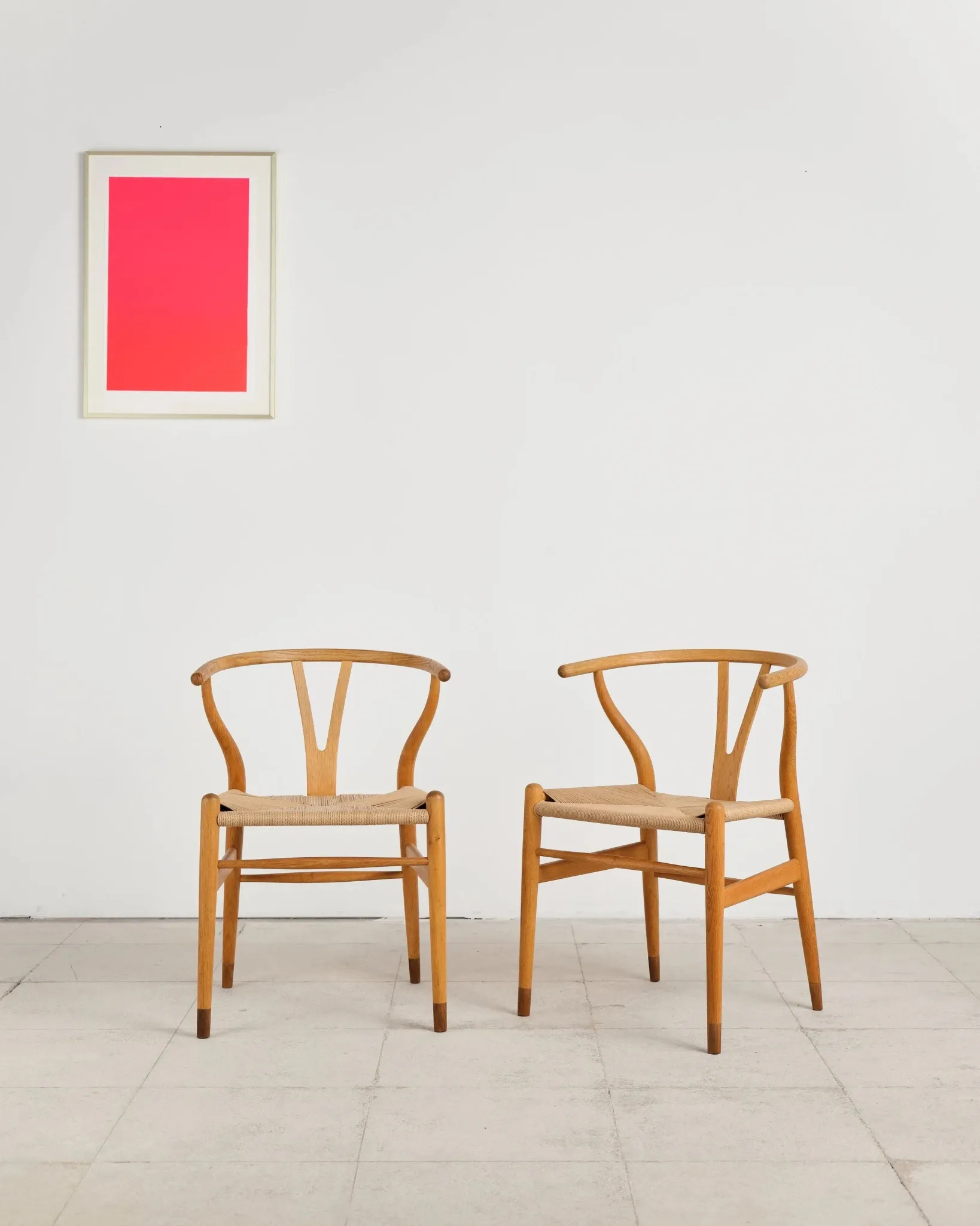 Pair of CH24 Wishbone chairs by Hans J. Wegner, Denmark, 1970s