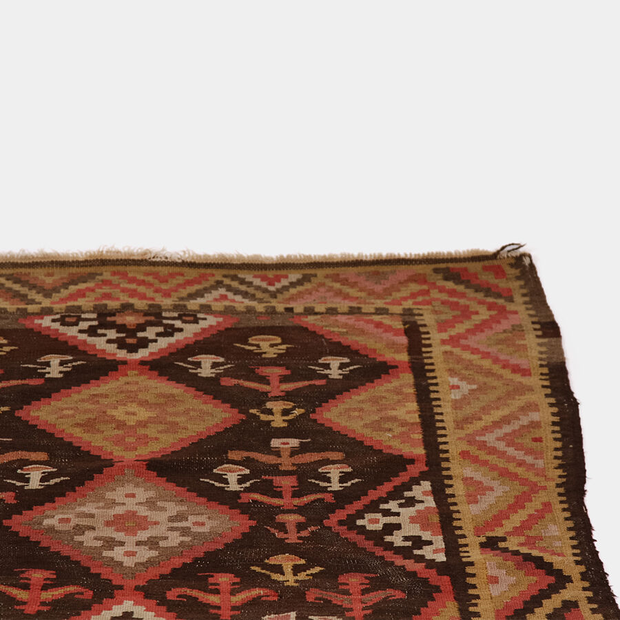 Antique turkish tribal rug 125x288cm