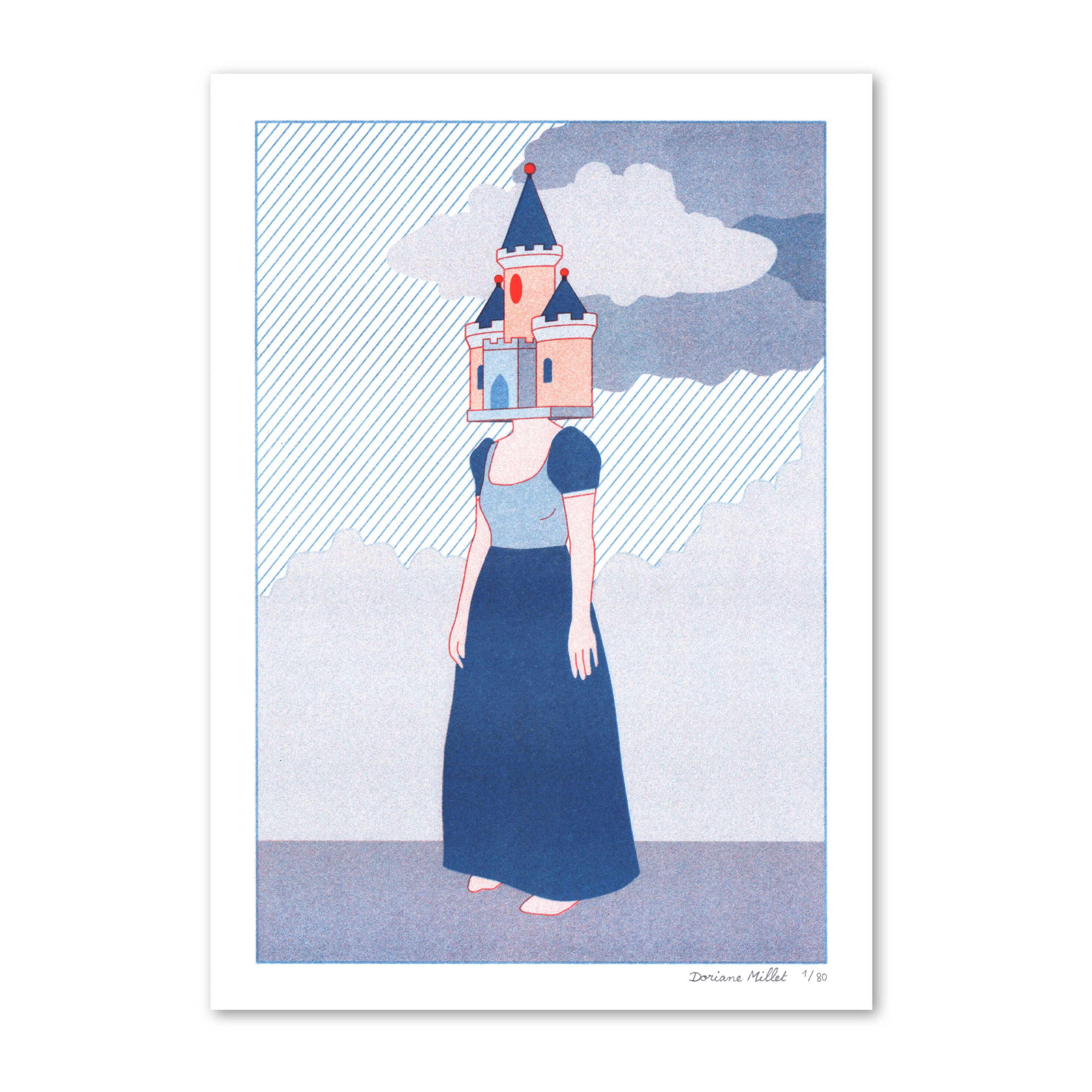 Limited edition illustration, A4, risography