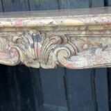 Louis XV style fireplace in marble Brèche D'alep
