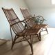 Rattan armchairs