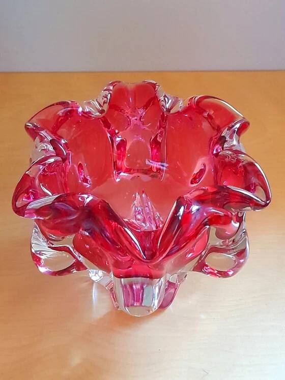 Bohemian glass cup by Josef Hospodka 1960