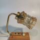 Vintage Bedside Table Lamp: Mid-Century Glass Light, Yugoslavia 1970s