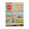 Poster 1970 3 priority road safety school