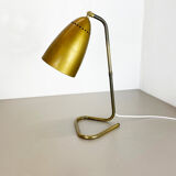 Lampe de table kalmar style hollywood regency brass table light, autriche, années 1950