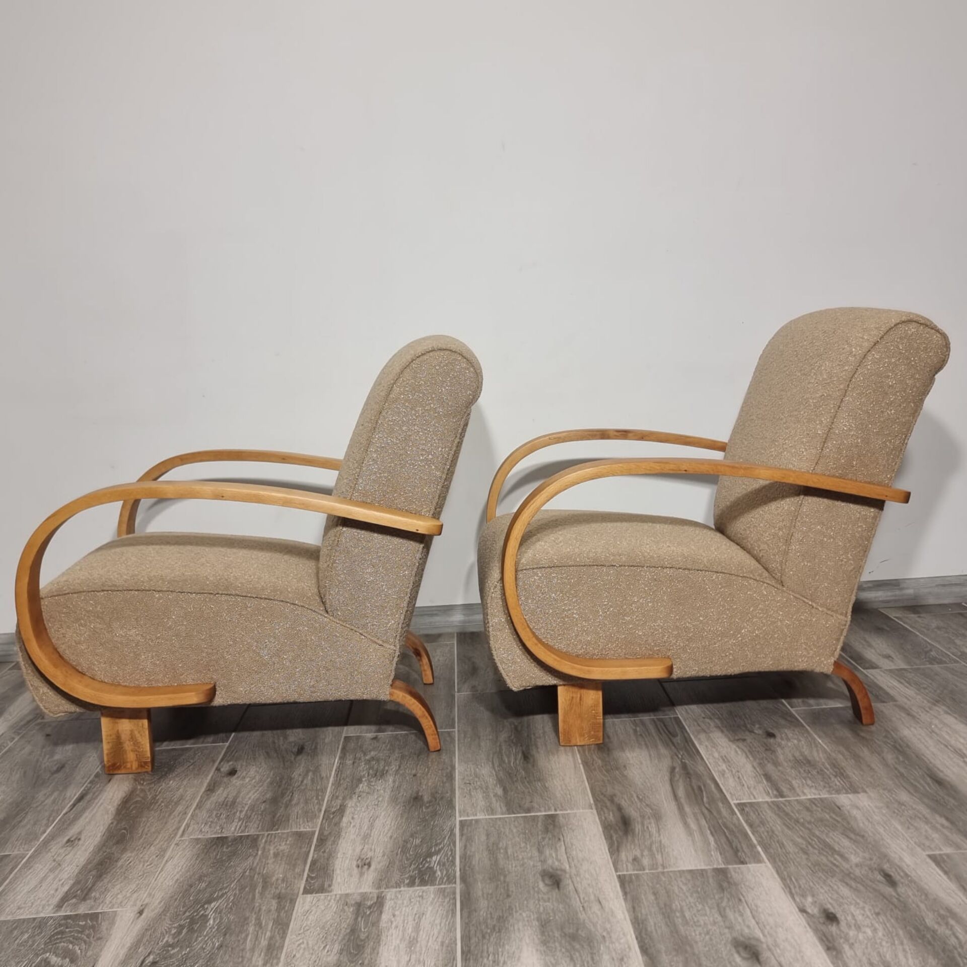 Art Deco Lounge Chairs from Jindřich Halabala, 1950s, Set of 2