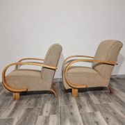 Art Deco Lounge Chairs from Jindřich Halabala, 1950s, Set of 2
