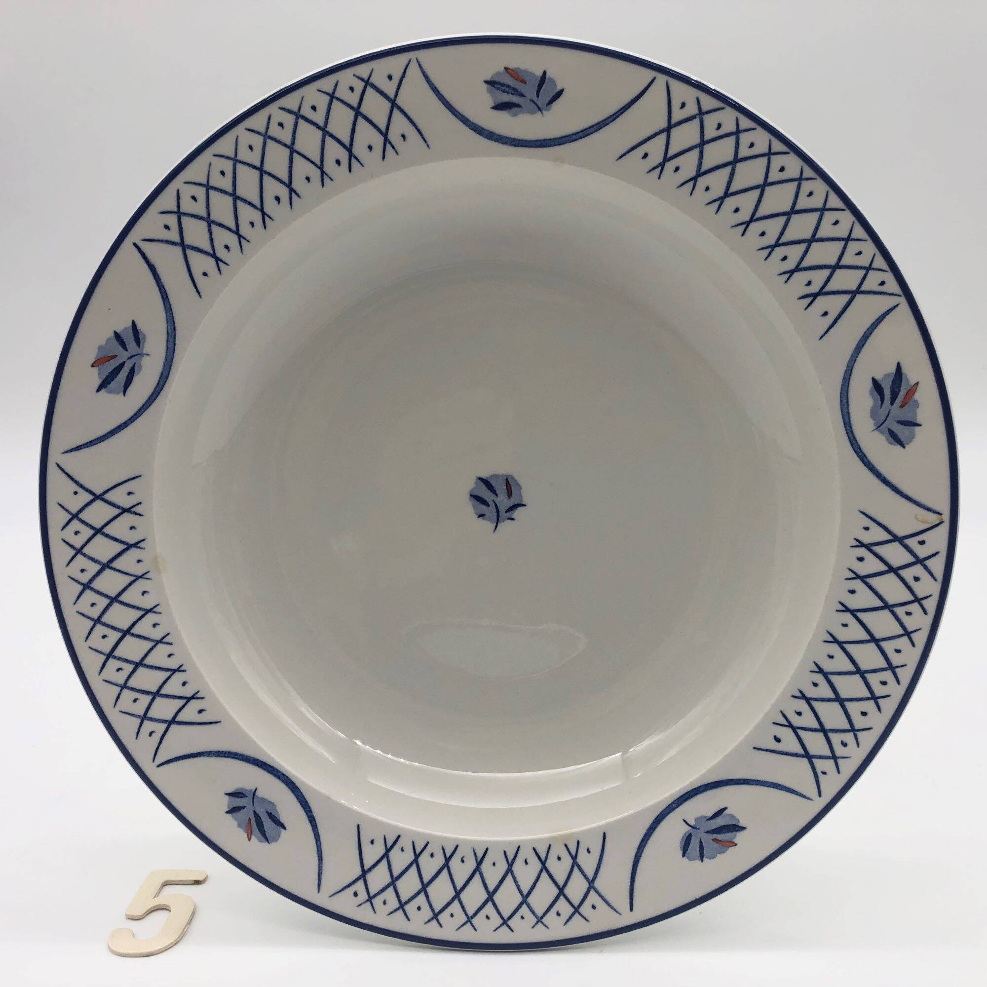 6 Hollow plates stamped "Barton-Made in England"