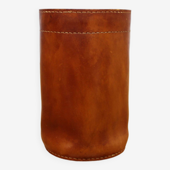 Leather wastebasket 1950