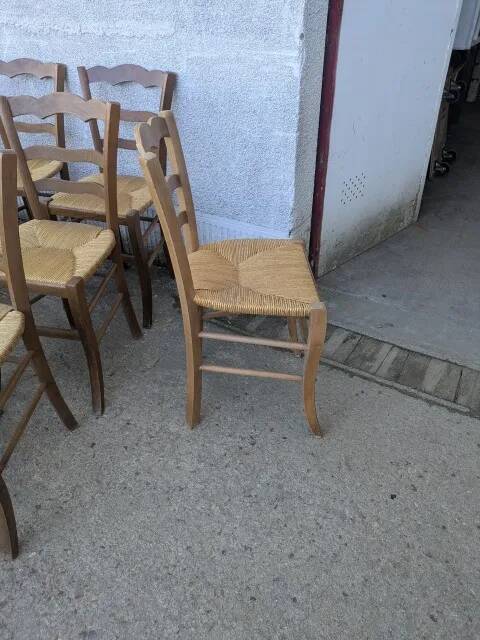 Pair of rush-seated chairs