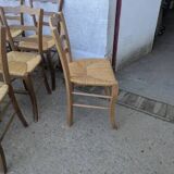 Pair of rush-seated chairs