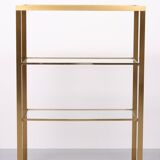 Brass and Glass Etagere or bookcase . Italy 1970s