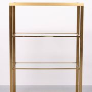 Brass and Glass Etagere or bookcase . Italy 1970s