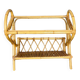 Rattan and glass end table 1960s