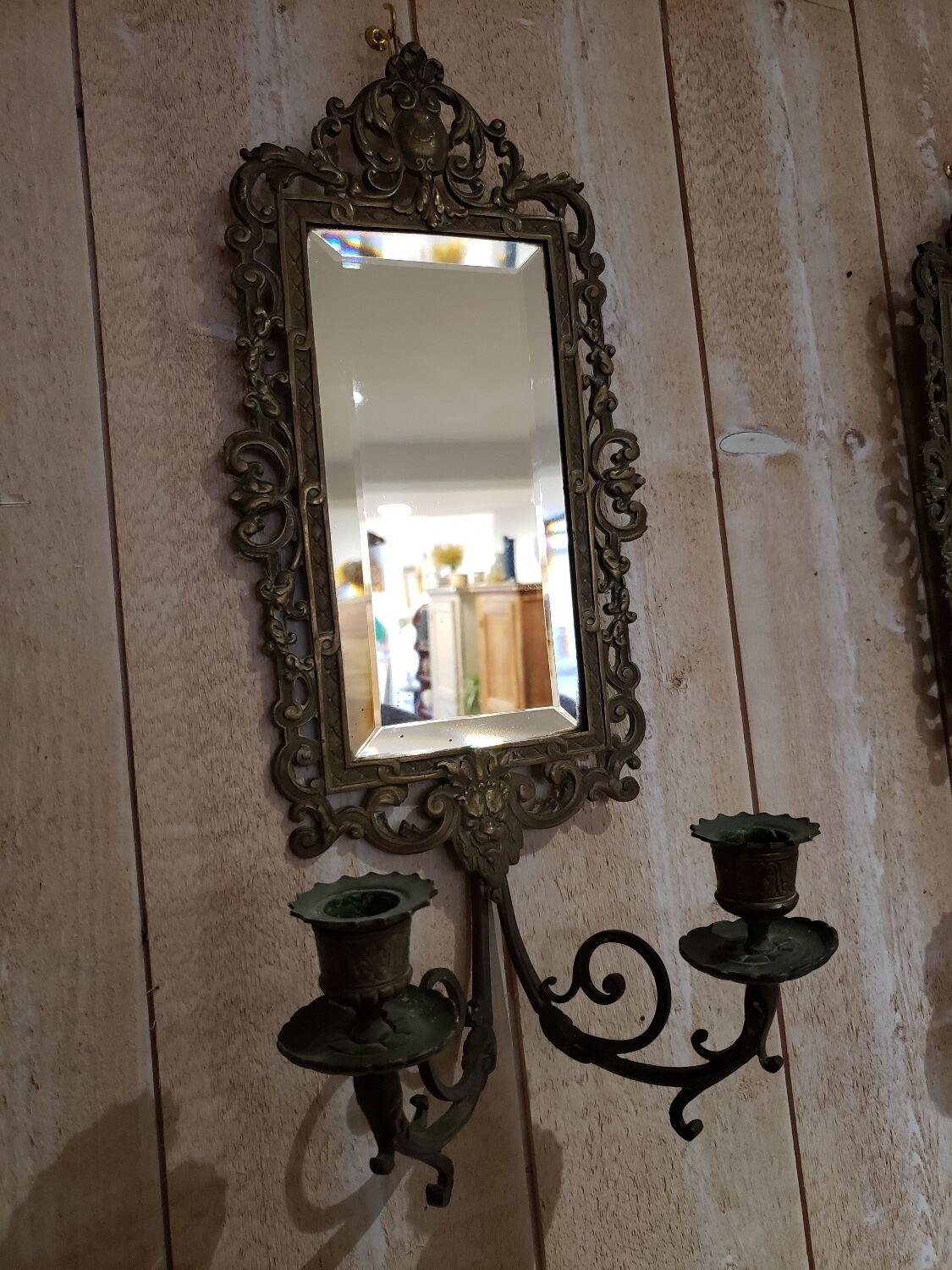 Paire d'appliques miroirs chandeliers XIX