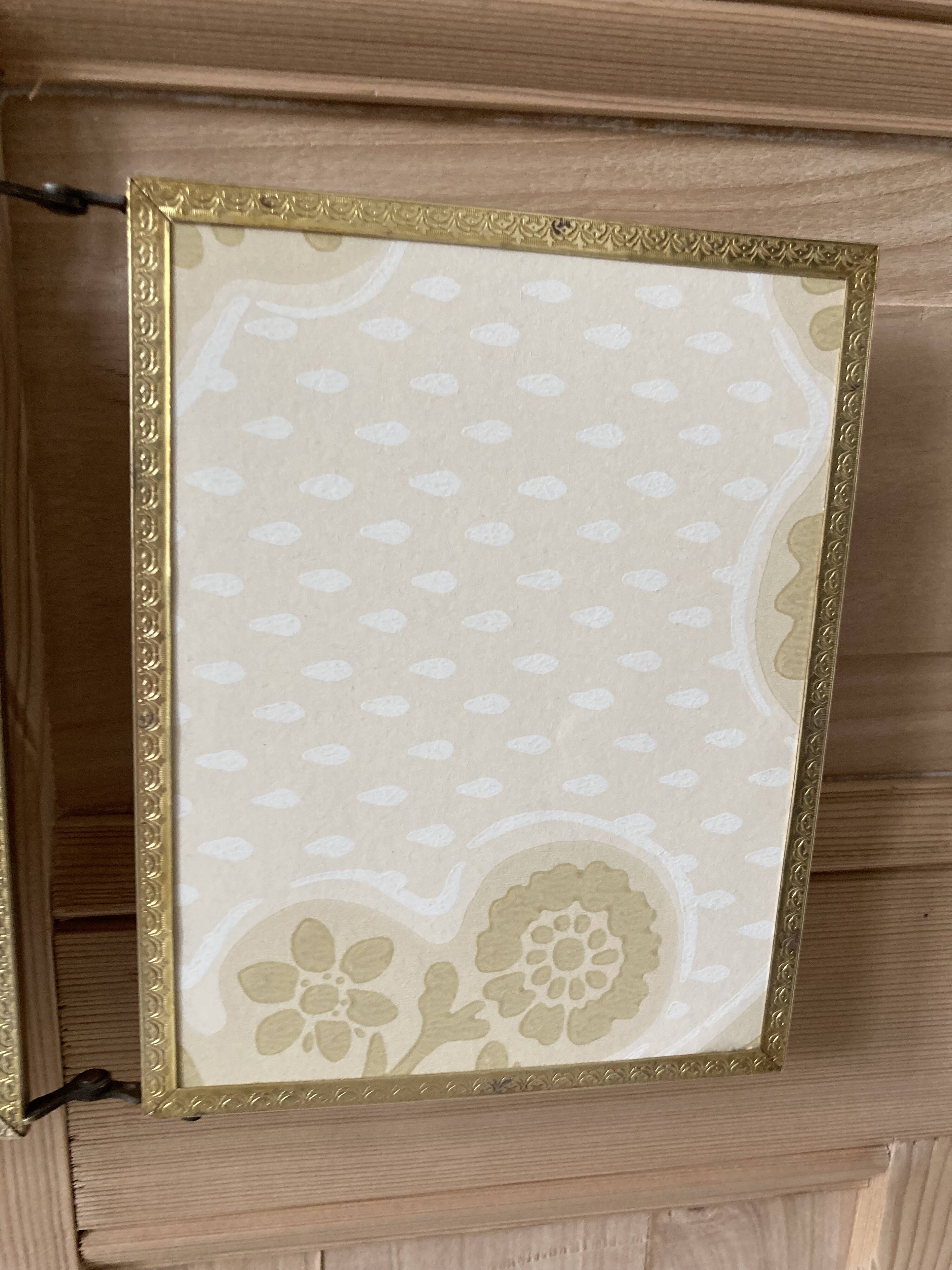 folding triptych mirror Napoleon III genre scene