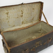Vintage antique leather suitcase
