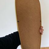 Vintage brass mirror in rear-view mirror shape