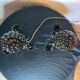 Paire de lampes veilleuse tulipe grappes de raisin verre murano