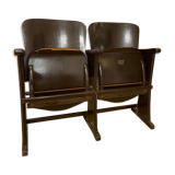 Double wooden cinema seats