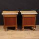Pair of 20th-century Italian bedside tables with marble top