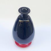 Black and red Murano glass vase by Nason & Moretti, Art Deco carafe