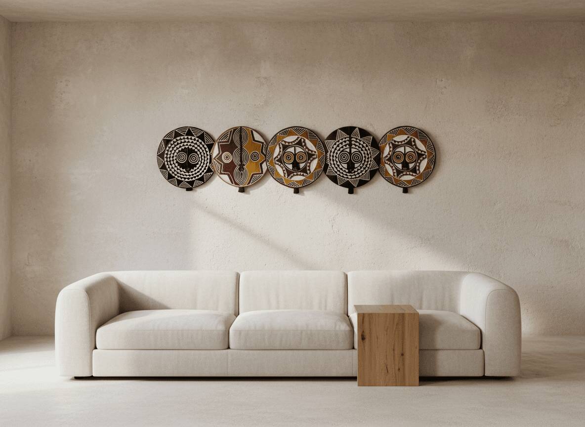 The Solar Pentacle — 5 wall masks Ø40cm
