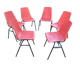 Set of 6 vintage red Fantasia chairs from the 1960s