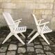 Paire de fauteuils pliables vintage « ciseaux » 1950