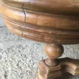 Oak coffee table on casters