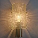 Midcentury Glass and Chrome Wall Lamp, Germany, 1970s