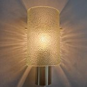 Midcentury Glass and Chrome Wall Lamp, Germany, 1970s