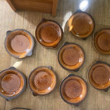 Series of 9 vintage Sarreguemines fish plates